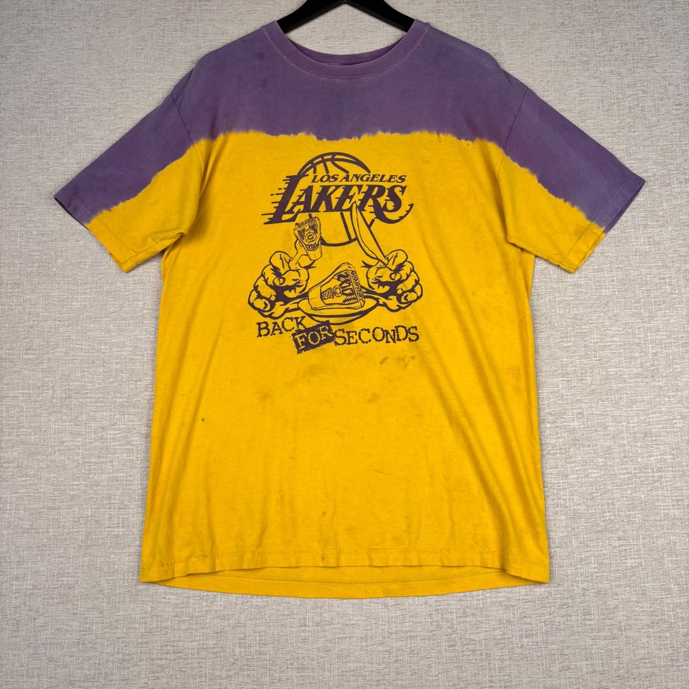 Vintage 2001 Los Angeles Lakers Back For Seconds Shirt Anvil Mens Large Purple